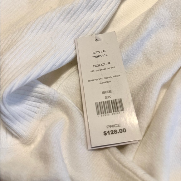 ✨NWT!✨ FRENCH CONNECTION Babysoft Cowl Neck Jumper Winter White – Women’s 2X NWT - Picture 7 of 10